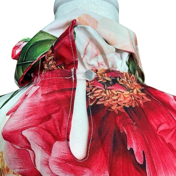 BURRYCO Bold Floral Peplum Blouse & Trouser Set (Size 4) - Picture 7 of 16